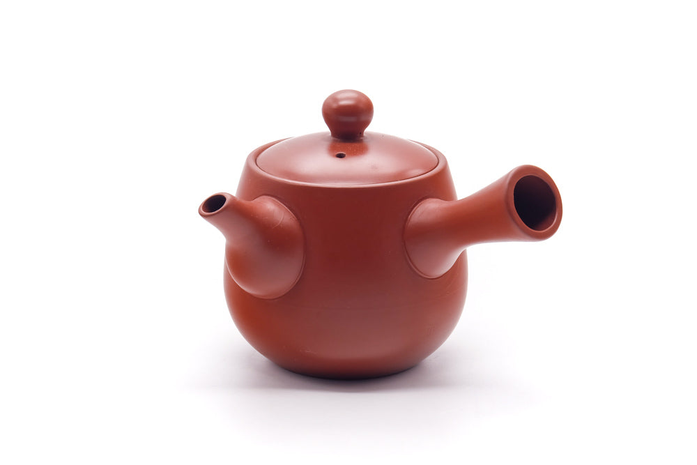 Japanese Kyusu - Smooth Red Shudei Tokoname Teapot - 150ml