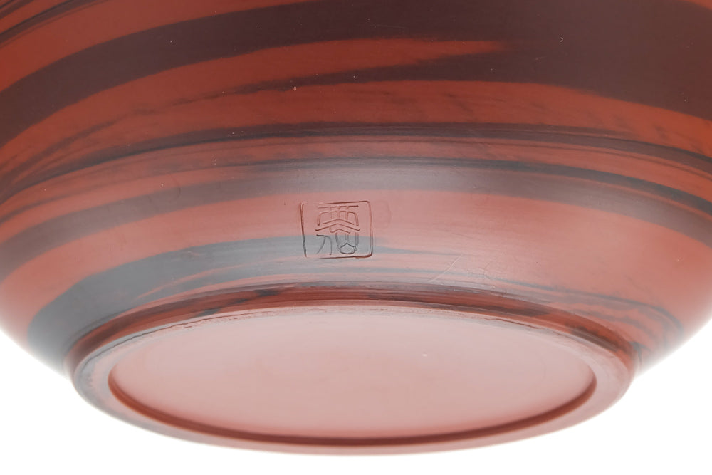 Japanese Katakuchi - Black Red Nerikomi Tokoname Water Cooler - 305ml