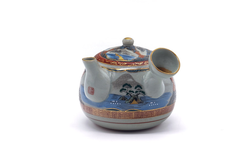 Japanese Kyusu - Scenic Kutani-yaki Teapot - 500ml