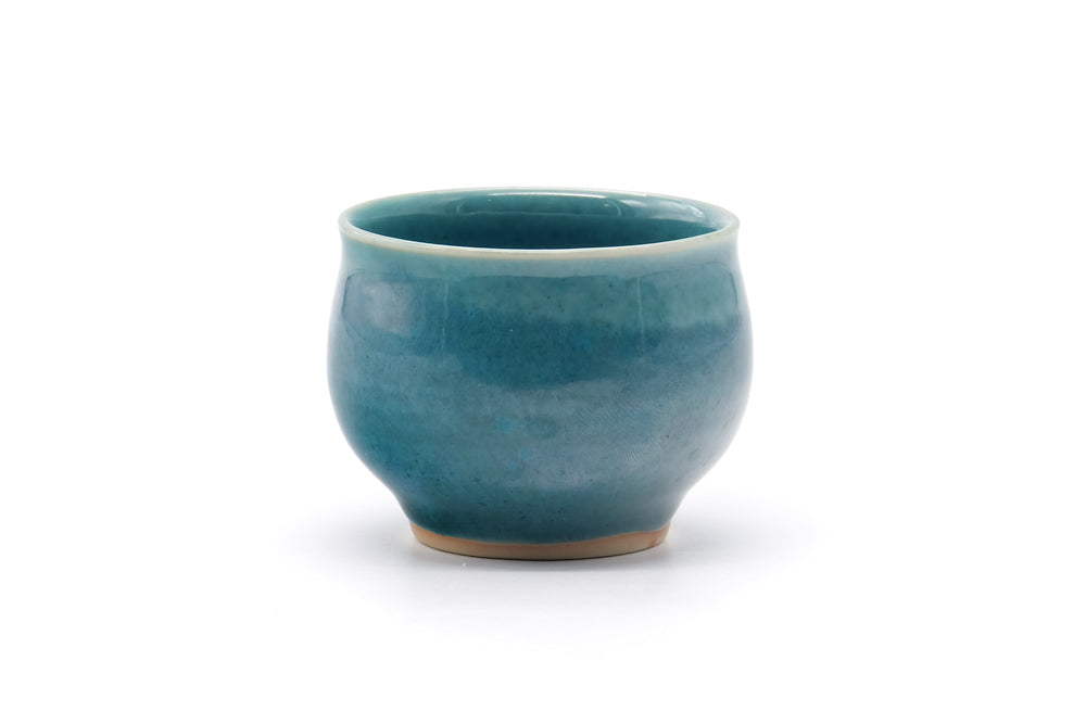 Japanese Teacup - Turquoise Blue Glazed Yunomi - 100ml