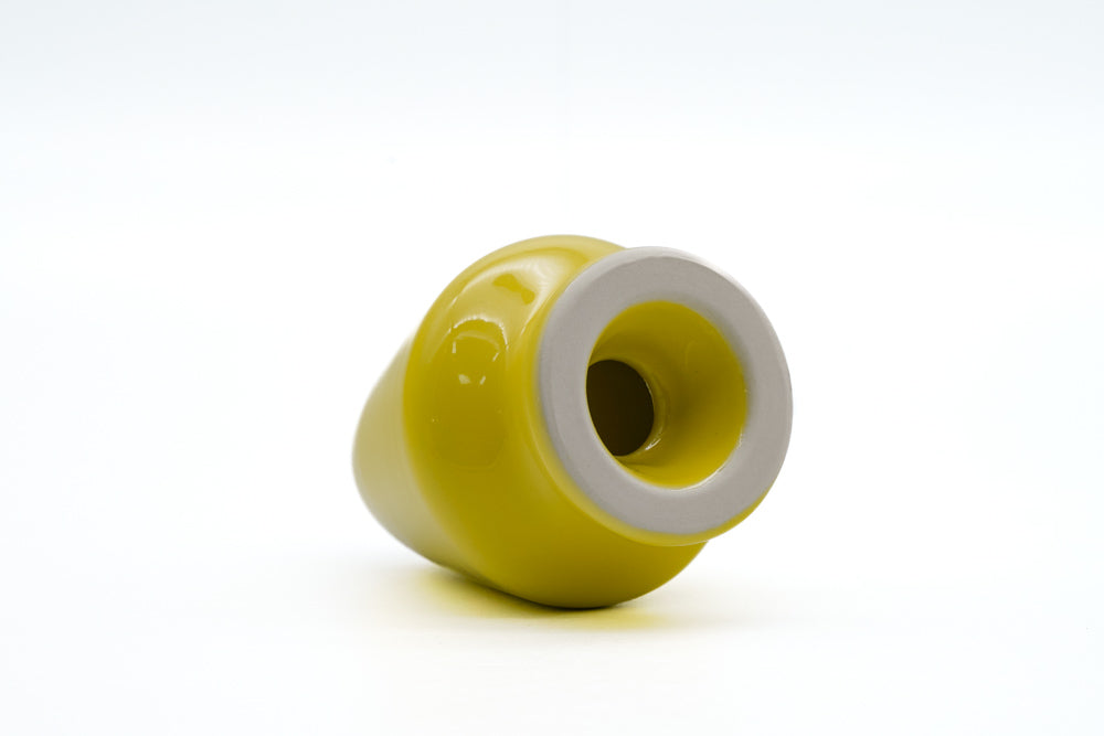 Yellow Seto-yaki Kusenaoshi - Matcha Whisk Shaper