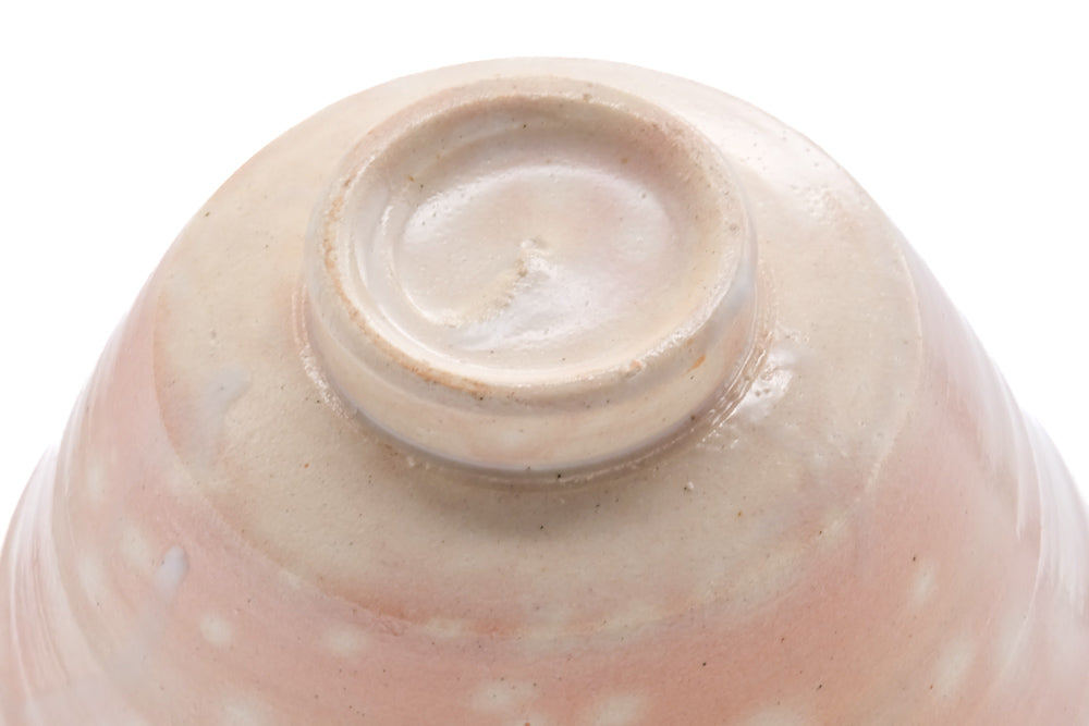 Japanese Matcha Bowl - Beige Pink Gohone Hagi Ido Chawan - 400ml