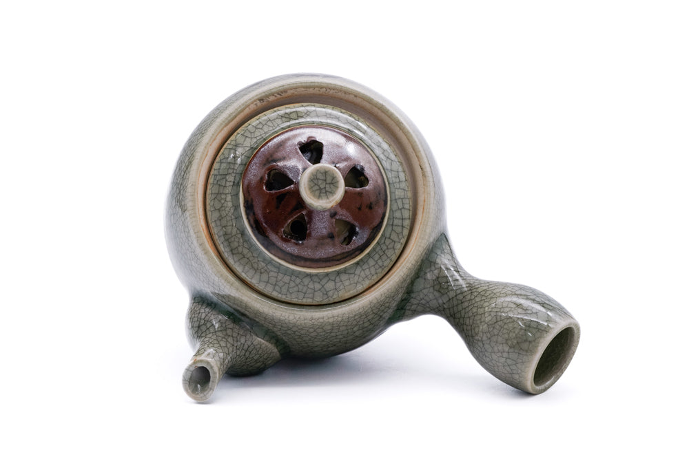 Double-walled Obori Soma-yaki Kyusu - 200ml