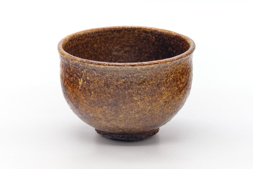 Japanese Matcha Bowl - Brown Mottled Komogai-nari Chawan - 500ml
