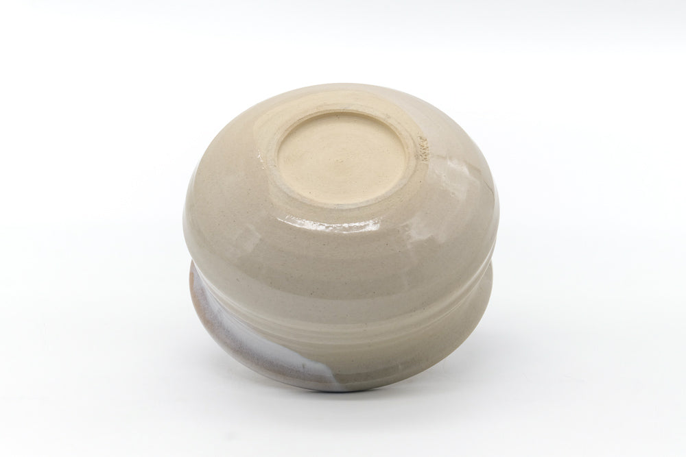 Japanese Kensui - Classic Beige White Hagi-yaki Water Bowl - 650ml