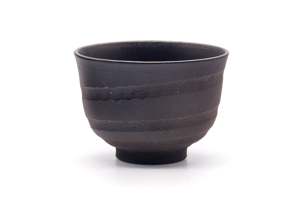 Japanese Matcha Bowl - Spiraling Stoneware Chawan - 450ml