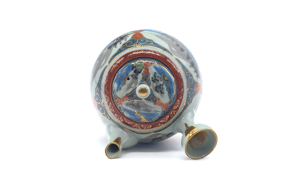 Japanese Kyusu - Scenic Kutani-yaki Teapot - 500ml