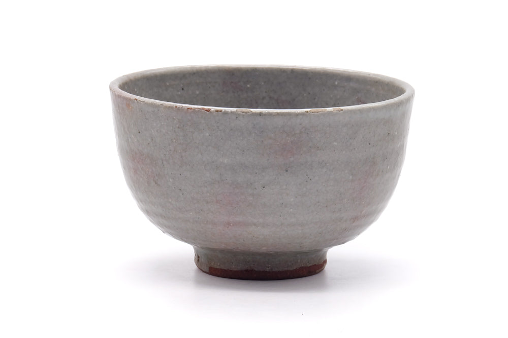 Japanese Matcha Bowl - Vintage Grey Pink Chawan - 400ml