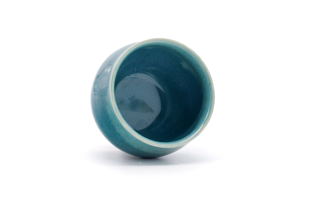 Japanese Teacup - Turquoise Blue Glazed Yunomi - 100ml