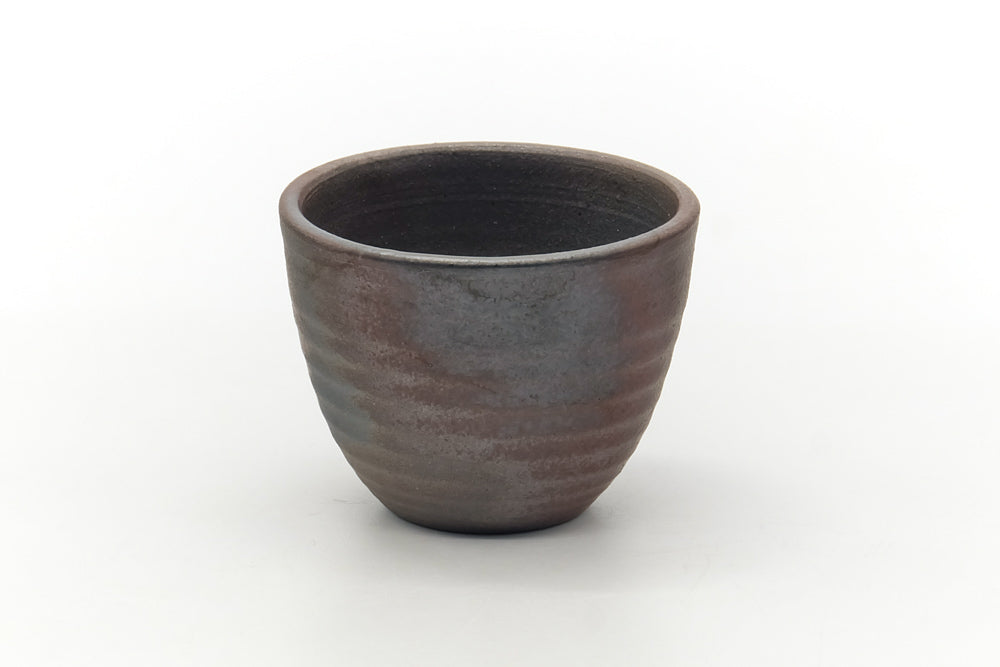 Japanese Teacup - Dark Grey Bizen Yunomi - 70ml