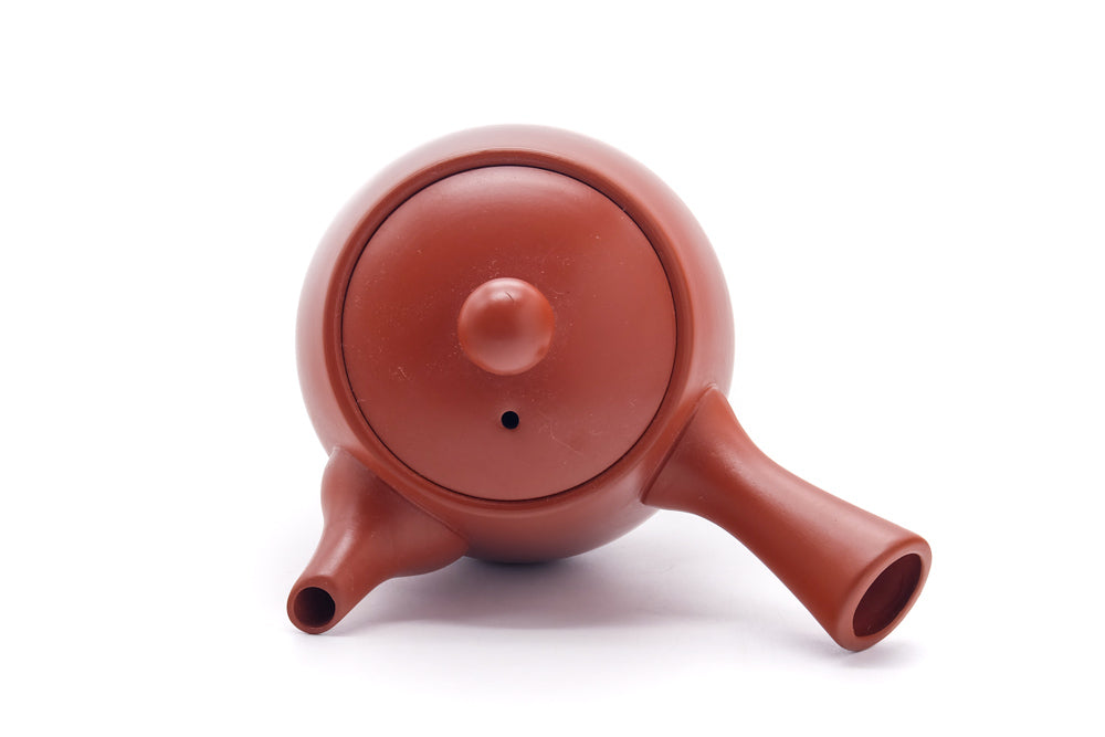 Japanese Kyusu - Smooth Red Shudei Tokoname Teapot - 150ml