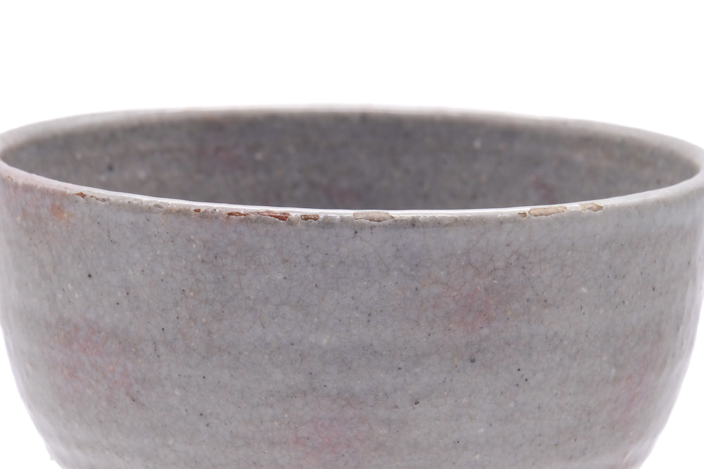Japanese Matcha Bowl - Vintage Grey Pink Chawan - 400ml