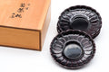 Japanese Chataku - Set of 5 Flower Petal Lacquer Tea Saucers