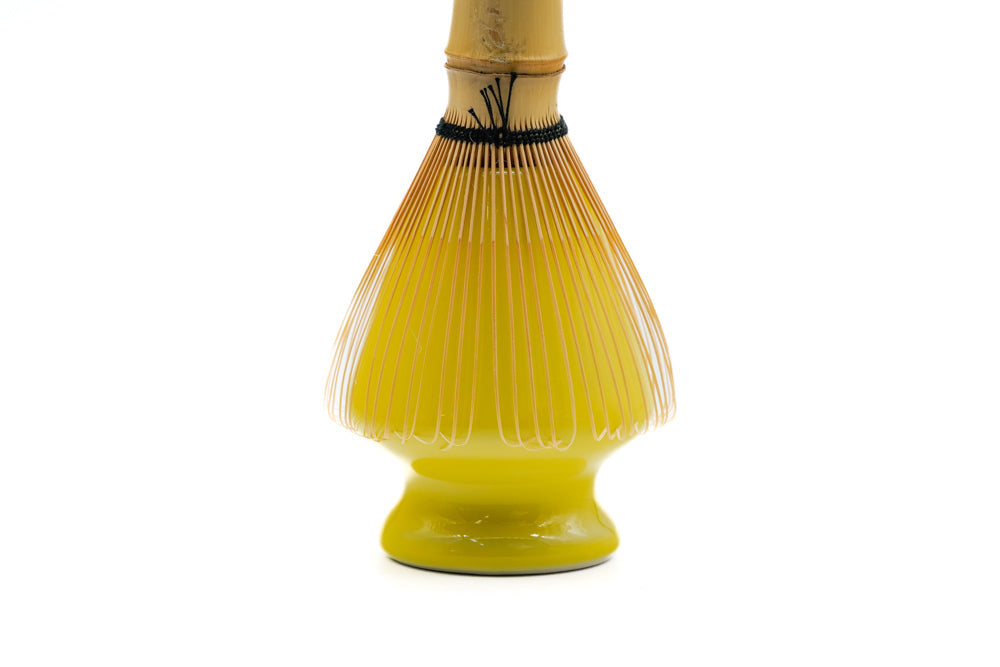 Yellow Seto-yaki Kusenaoshi - Matcha Whisk Shaper