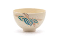 Japanese Matcha Bowl - Painted Leaves Kyo-yaki Chawan - 420ml