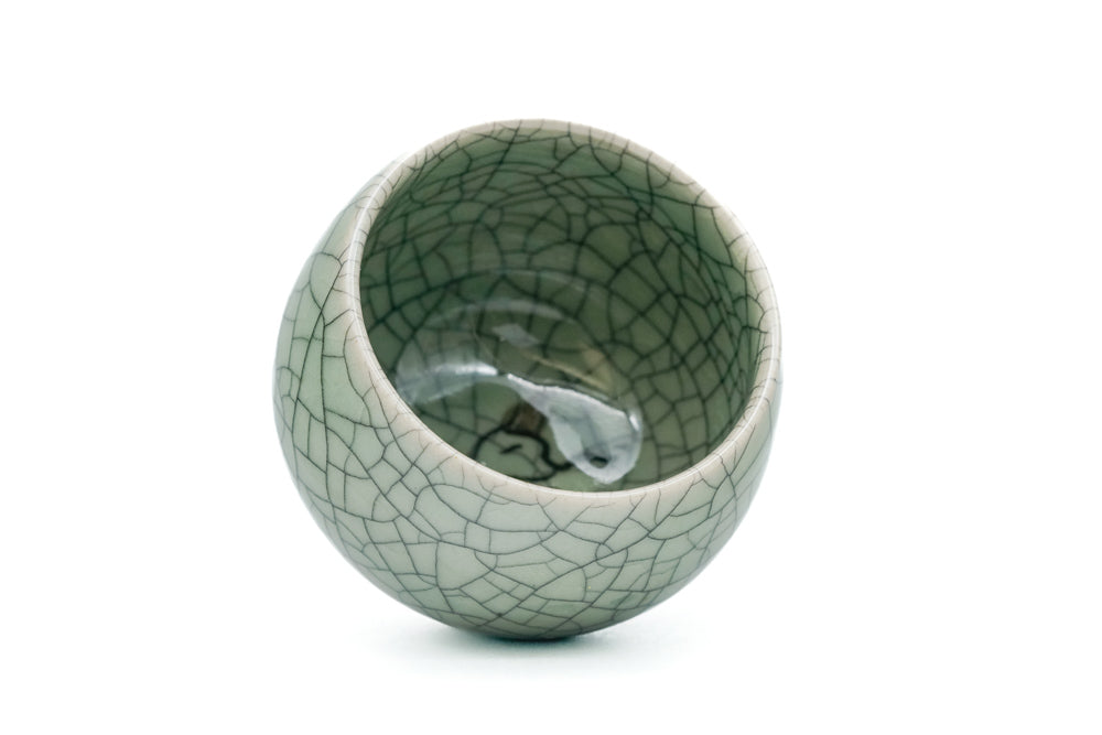 Japanese Teacup - Celadon Obori Soma-yaki Yunomi - 140ml