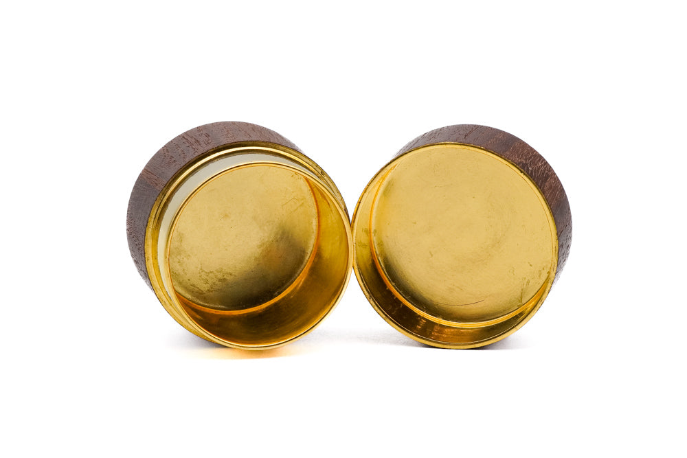 Japanese Nakatsugi - Gold Mulberry Wood Usuchaki Tea Caddy
