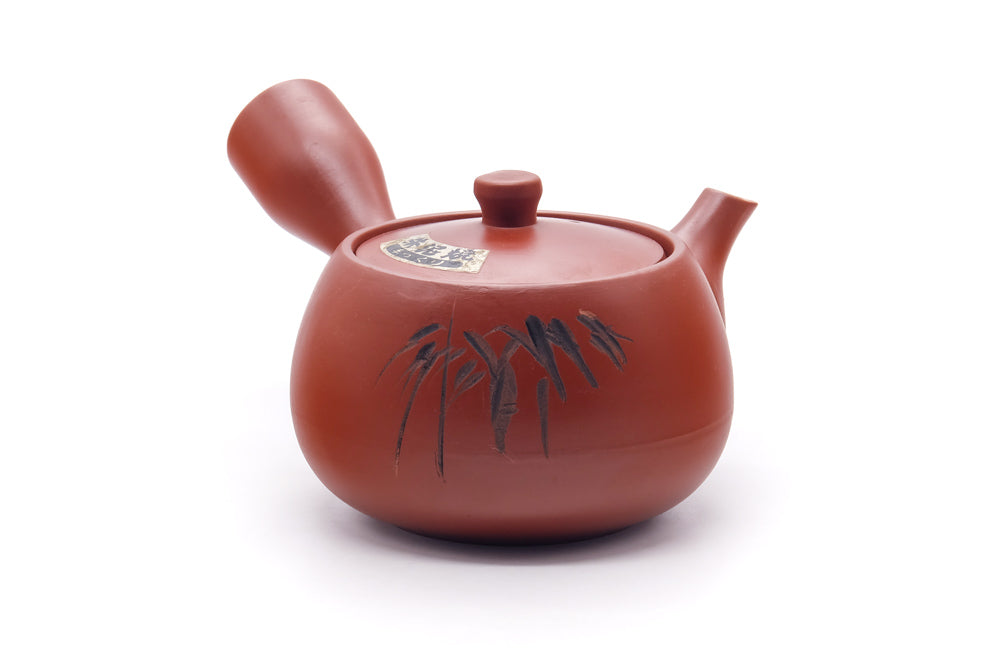 Japanese Kyusu - Engraved Tokoname Mesh Teapot - 350ml