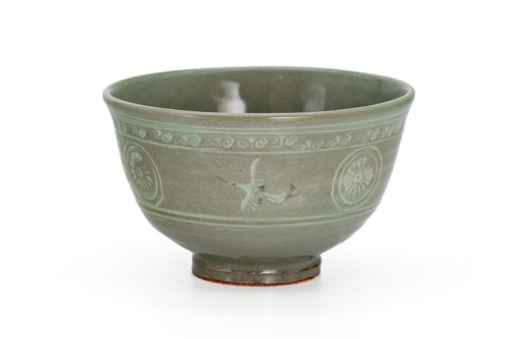 Korean Inlaid Celadon Kyo-yaki Chawan