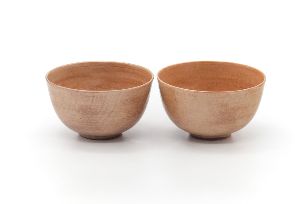 Japanese Teacups - Pair of Thin Hagi Yunomi