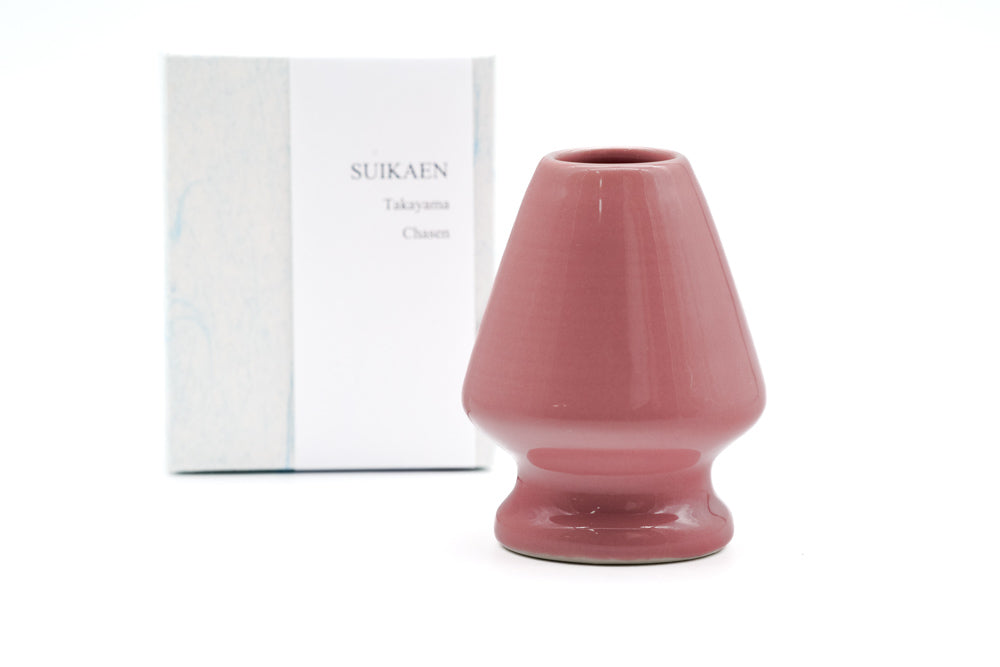 Pink Seto-yaki Kusenaoshi - Matcha Whisk Shaper