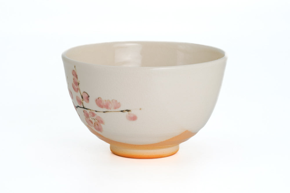 Plum Blossom Kyo-yaki Matcha Bowl