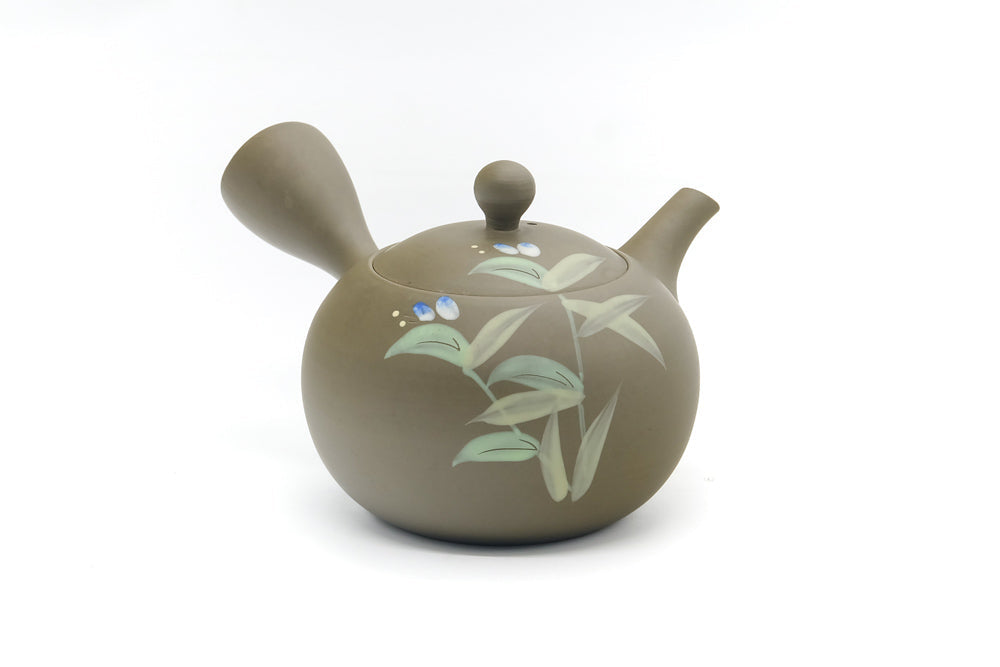 Japanese Kyusu - Floral Ryokudei Tokoname Teapot - 300ml
