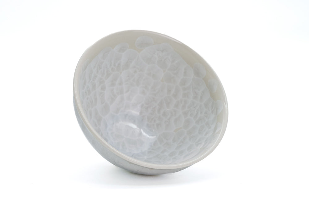 Silvery White Hanakessho Crystal Glaze Tenmoku Chawan