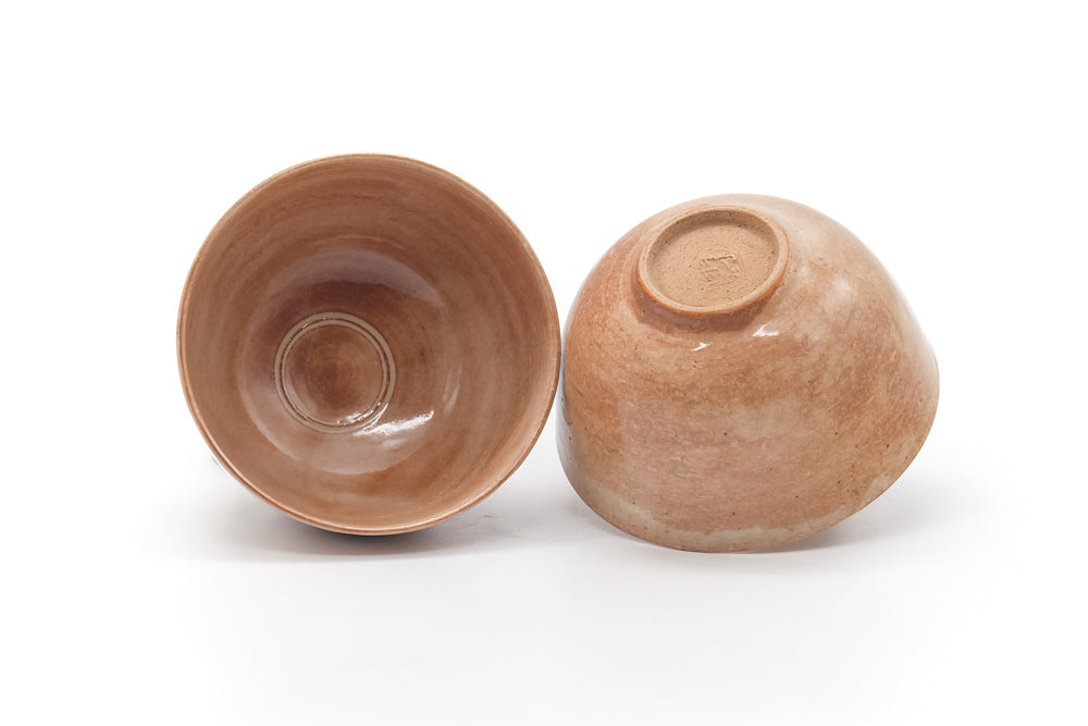 Japanese Teacups - Pair of Thin Hagi Yunomi