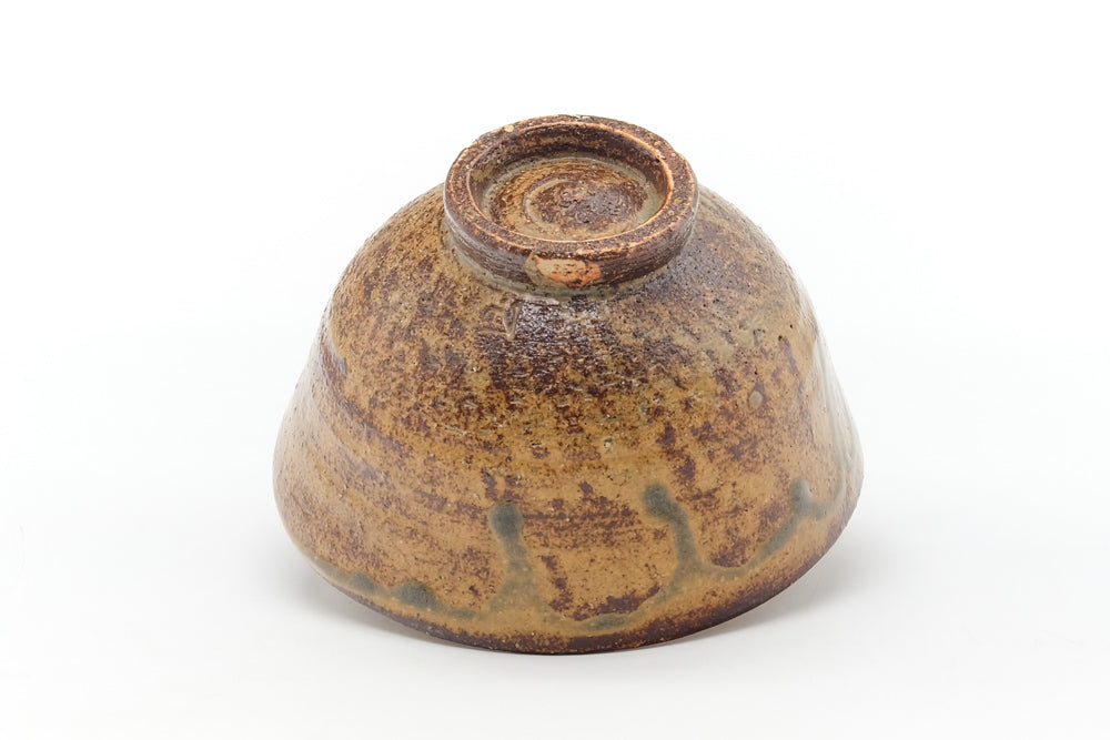 Japanese Matcha Bowl - Brown Yellow Mottled Chawan - 400ml