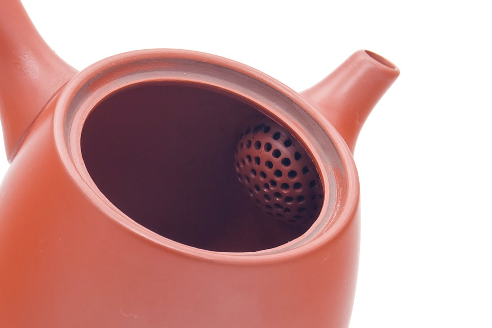 Japanese Kyusu - Smooth Red Shudei Tokoname Teapot - 150ml