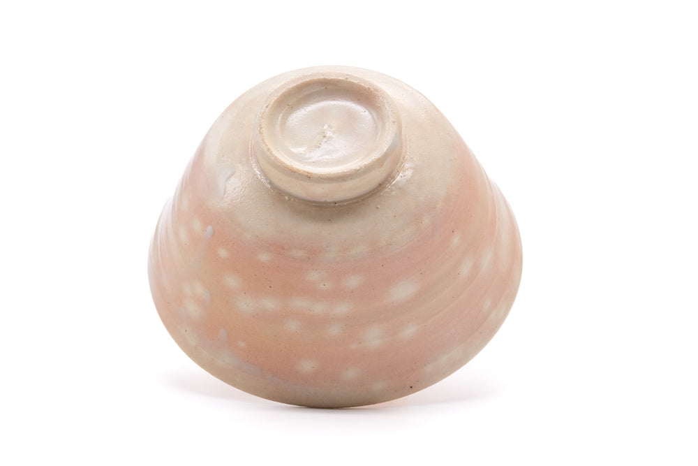 Japanese Matcha Bowl - Beige Pink Gohone Hagi Ido Chawan - 400ml