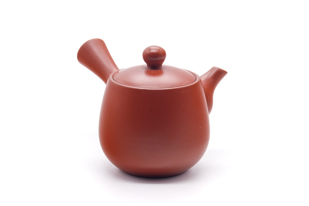 Japanese Kyusu - Smooth Red Shudei Tokoname Teapot - 150ml