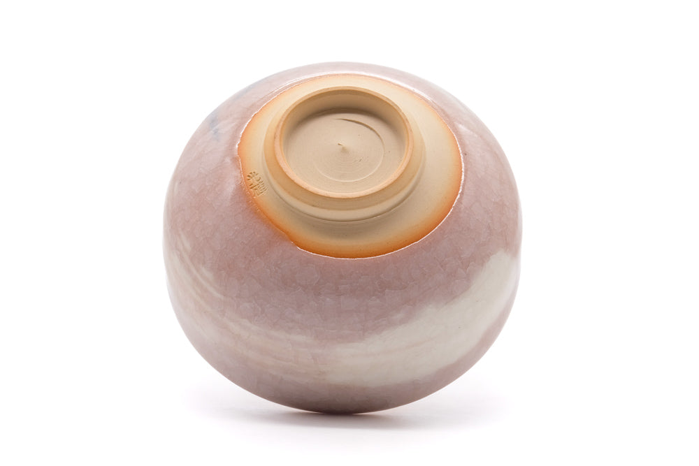 Japanese Matcha Bowl - Pink Snowflake Glazed Kiyomizu Chawan - 450ml