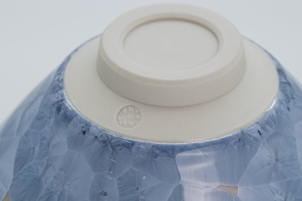 Icy Blue Hanakessho Crystal Glaze Tenmoku Chawan