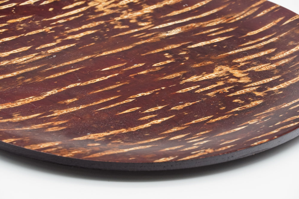 Japanese Round Tray - Vintage Kabazaiku Wooden Cherry Bark Maru-bon