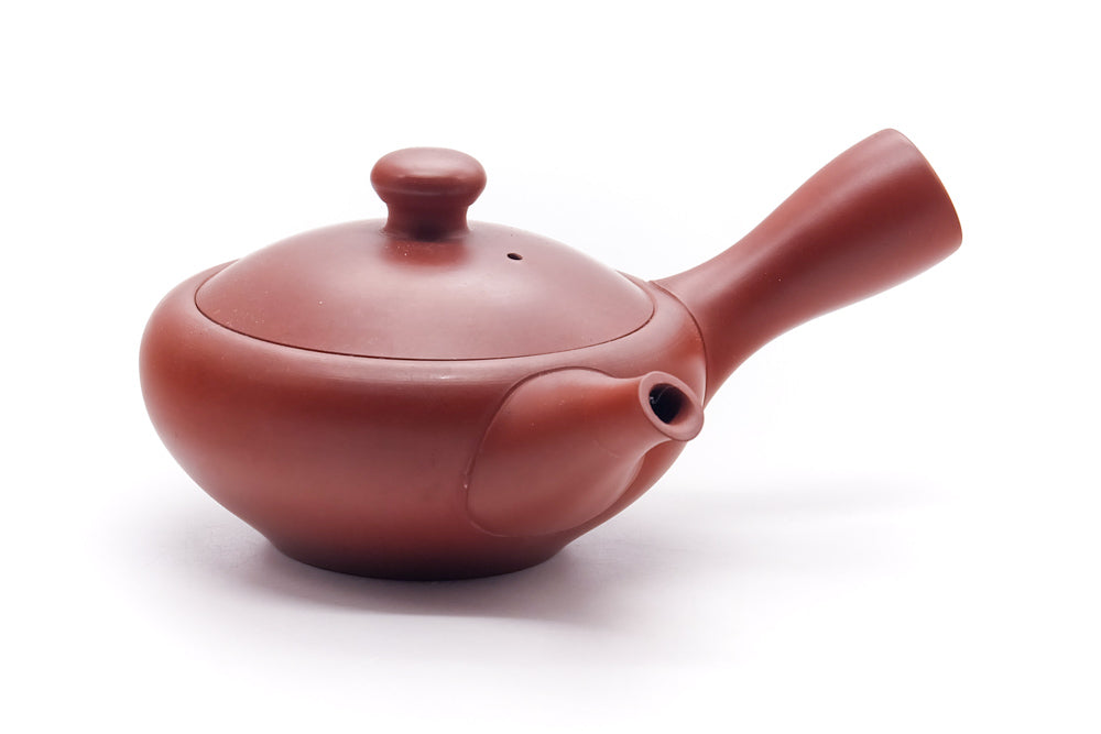 Japanese Kyusu - Smooth Red Shudei Tokoname Teapot - 120ml