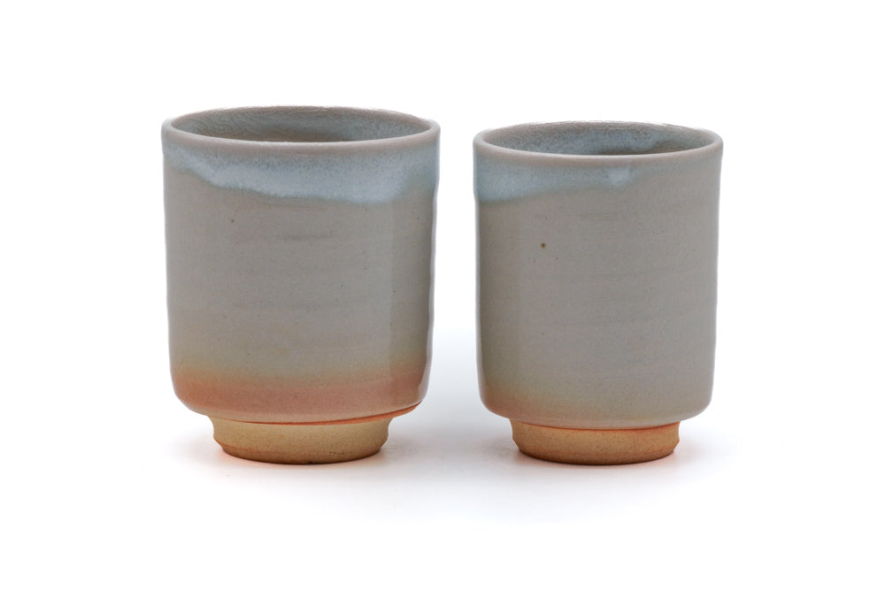 Japanese Teacups - Pair of Meoto Hagi Yunomi