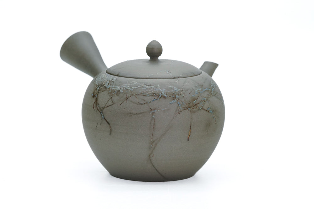 Grey Mogake Maru-gata Kyusu  - 300ml