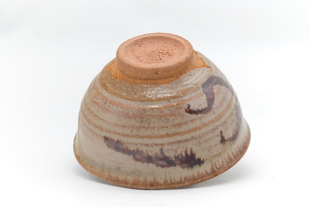 Japanese Matcha Bowl - Abstract Brown Drip-Glazed Chawan - 300ml