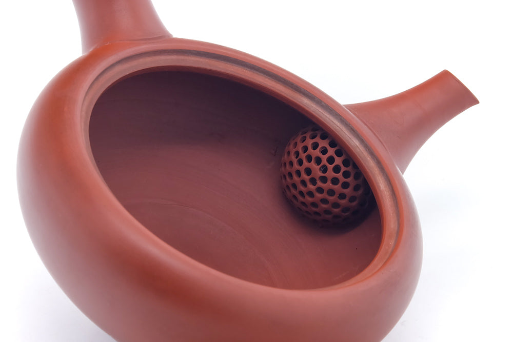 Japanese Kyusu - Smooth Red Shudei Tokoname Teapot - 120ml