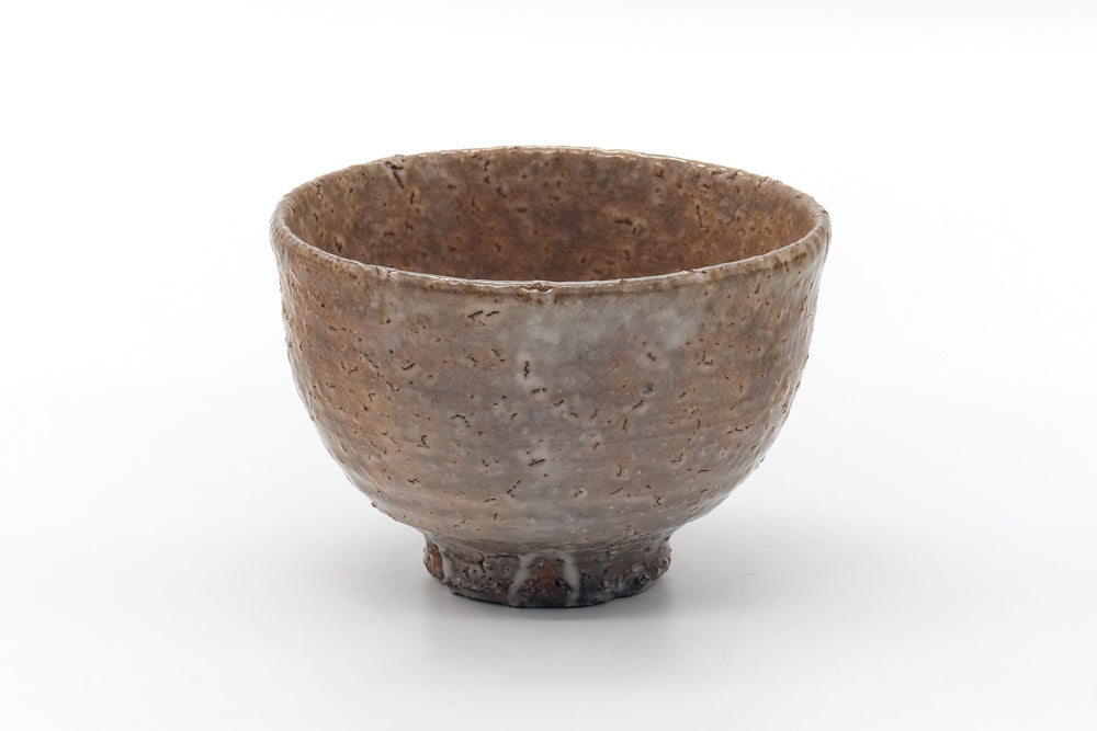Japanese Matcha Bowl - Earthy Brown Textured Hagi Chawan - 500ml