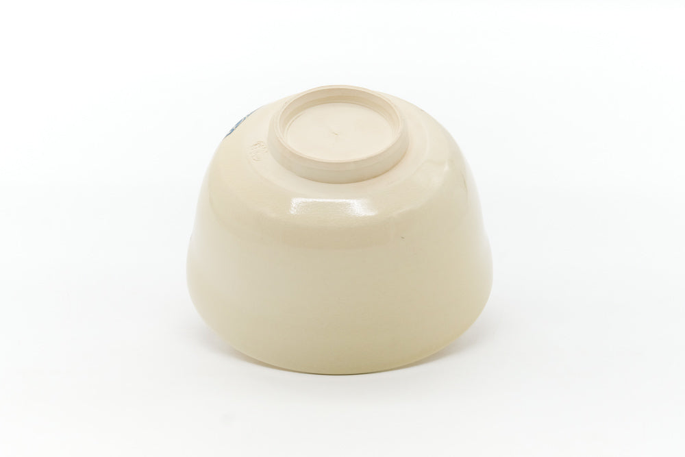 Japanese Matcha Bowl - Colourful Floral Geometric Motif Kyo-yaki Chawan - 400ml