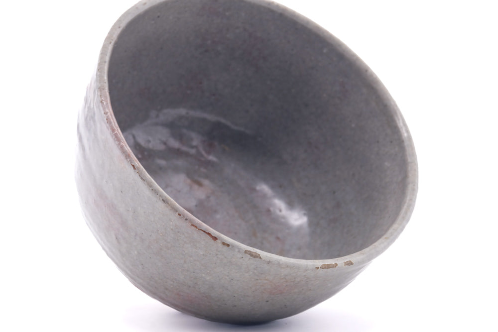 Japanese Matcha Bowl - Vintage Grey Pink Chawan - 400ml