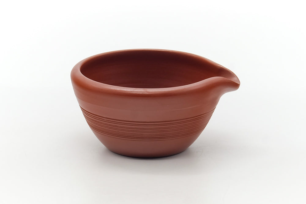 Japanese Katakuchi - Red Shudei Striped Water Cooler - 135ml