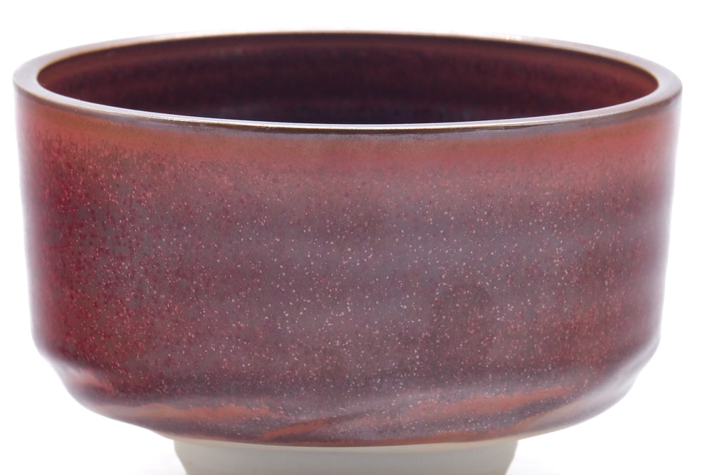 Japanese Matcha Bowl - Maroon Hantsutsu-gata Chawan - 400ml