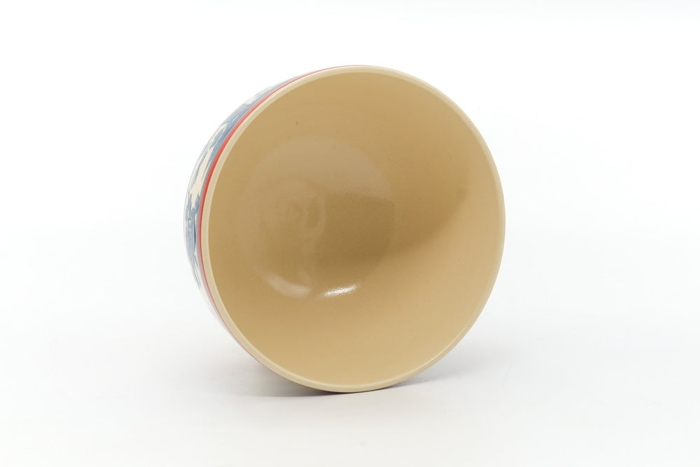 Japanese Matcha Bowl - Floral Traditional Kyo-yaki Chawan - 400ml