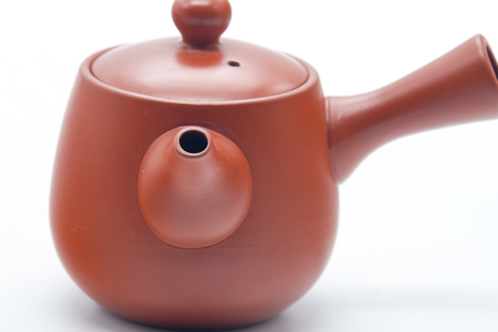 Japanese Kyusu - Smooth Red Shudei Tokoname Teapot - 150ml
