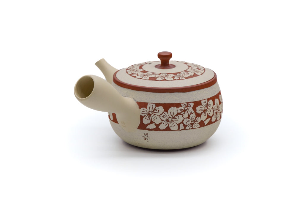 Engraved Sakura Tokoname Teapot - 250ml