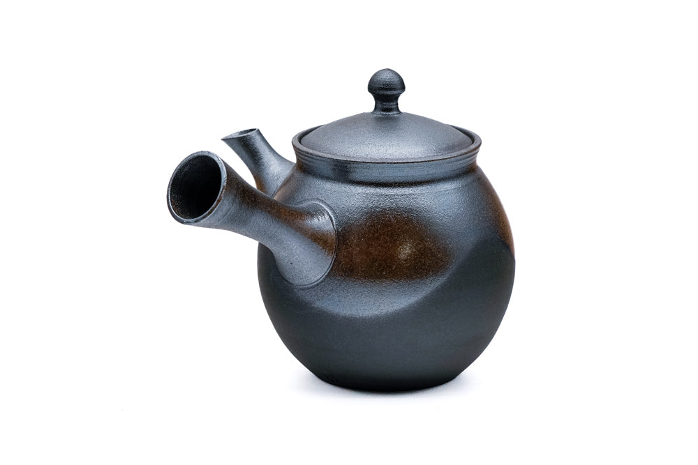 Tea Set - Metallic Glazed Teapot with Two Teacups
